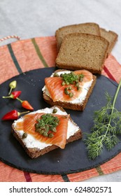 Salmon on bread