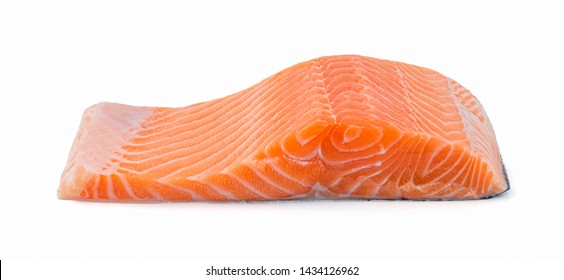 Salmon Raw Isolated On White Background