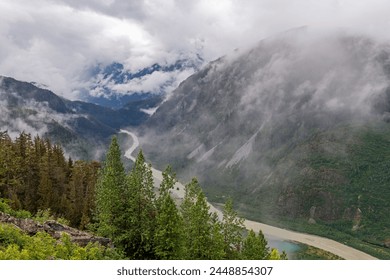 Salmon River in the mist with meltwater of Salmon Glacier, British Columbia, Canada. - Powered by Shutterstock