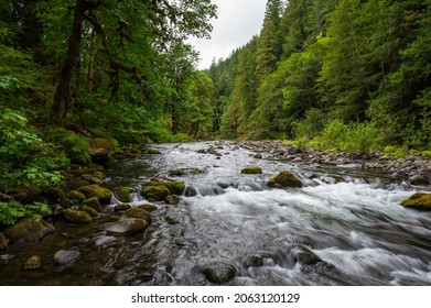 Salmon River water flowing in Oregon - Shutterstock ID 2063120129