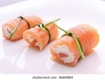 Salmon Roll With Cheese