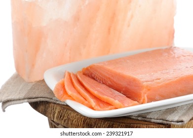 Salmon Salted With Pink Salt Block