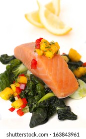 Salmon Steak With Mango Salsa