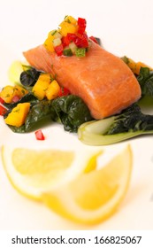 Salmon Steak With Mango Salsa