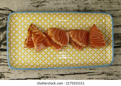 Salmon Tataki On A Plate