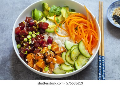 Salmon And Tuna Poke