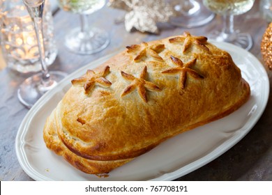 Salmon Wellington In Puff Pastry