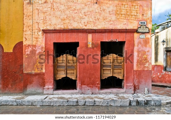 Saloon Swinging Doors Mexico On Colorful Stock Photo Edit Now