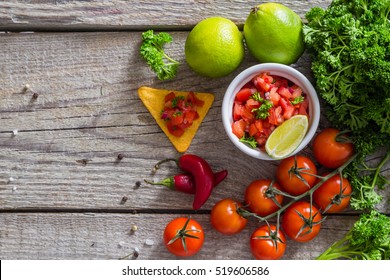 Salsa Sauce And Ingredients