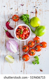 Salsa Sauce And Ingredients