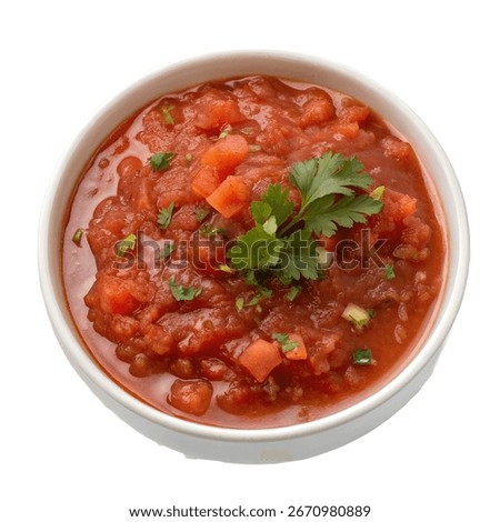 Salsa without name and tag isolated on transparent background