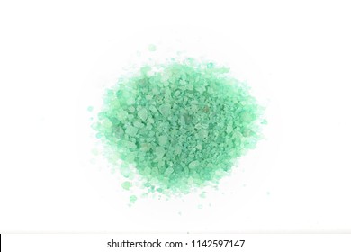 salt for bath in green color - Shutterstock ID 1142597147
