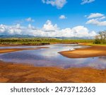 Salt Beds at Salt Pond Beach Park, Hanapepe, Kauai, Hawaii, USA