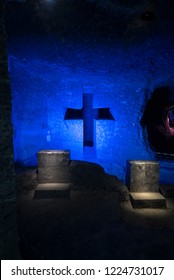 Salt Cathedral In The City Of Zipaquira, Built Within The Salt Mines Considered Cultural And Religious Heritage Of The Country. In The Department Of Cundinamarca. Zipaquirá Colombia September 22, 2018