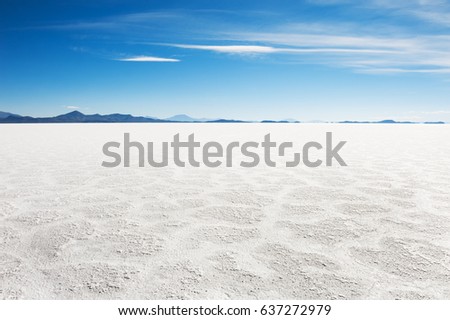 Similar – Image, Stock Photo Salt desert Salar de Uyuni