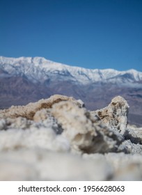 Salt Formation Mimics Telescope Peak At Badwater Basin, Death Valley National Park