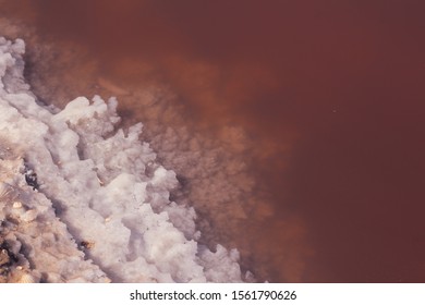 Salt Formation In The Pink Lake, Senegal