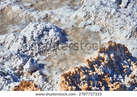 Salt Formations and Shallow Water at Devil's Golfcourse in Death Valley California