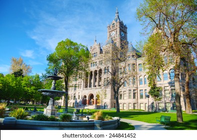 Salt Lake City And County Building On A Sunny Day