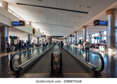 Salt Lake City, DEC 4 2021 - Interior View Of The Salt Lake City International Airport