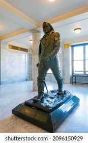 Salt Lake City, DEC 5 2021 - Brigham Young Governor Statue In The Utah State Capitol