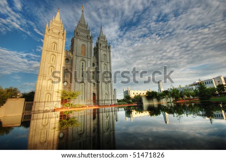 Salt Lake City LDS Temple Morning Glory