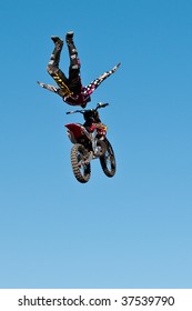 SALT LAKE CITY - SEPTEMBER 20: Mike Mason Competes In The FMX Jam At The 2009 Dew Tour Toyota Challenge On September 20, 2009 Held In Salt Lake City.