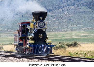 SALT LAKE CITY, UNITED STATES - Jan 06, 2022: An Old Train On The Railroad In The Golden Spike National Historical Park, Utah