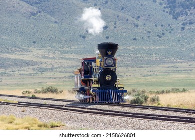 SALT LAKE CITY, UNITED STATES - Jan 06, 2022: An Old Train On The Railroad In The Golden Spike National Historical Park, Utah