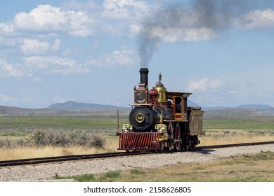 SALT LAKE CITY, UNITED STATES - Jan 06, 2022: An Old Train On The Railroad In The Golden Spike National Historical Park, Utah