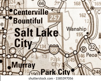 Salt Lake City USA Map Background