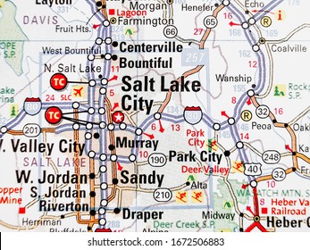 Salt Lake City USA Map Background