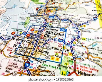 Salt Lake City USA Map Background