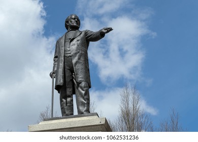 SALT LAKE CITY, UTAH - CIRCA MARCH 2018: Brigham Young Statue