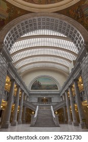 SALT LAKE CITY, UTAH - JULY 09, 2014: Interior Of The Utah State Capitol Building On Capitol Hill In Salt Lake City, Utah.