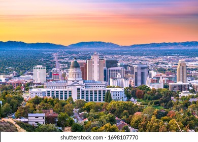 Salt Lake City, Utah, USA downtown city skyline at dusk. - Shutterstock ID 1698107770