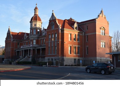 Salt Lake City, Utah, USA - January 14th 2021: Kearns Saint Anne Catholic School is a registered historical building built in 1899. It is a Catholic school that serves preschool through 8th graders