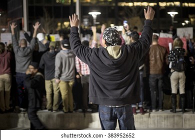 Salt Lake City, Utah, USA - February 29, 2015. People Rally Against Police Brutality In Salt Lake City After Abdi Mohamed Was Shot By A Police Officer On January 27th.