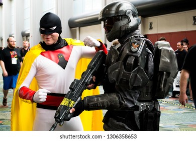 Salt Lake City, UT/USA - September 6 2013: Cosplayers Posing At Salt Lake Comic Con 2013