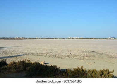 Salt Lake In Cyprus Next To Larnaca Airport In August