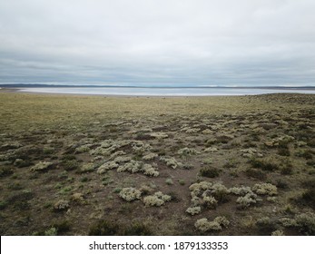 Salt Lake In Desert Lanscape