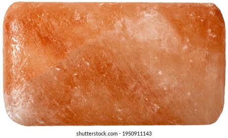 Salt Massage Stone, Macro. Texture Of Pink Salt Rock. Also Known As Himalayan Salt Soap. 