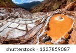 Salt Mines in Maras, Sacred Valley, Peru (Salineras).