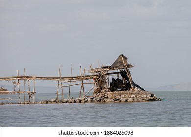 Salt Mining Africa Filtration Bridge Built On Salt Lake