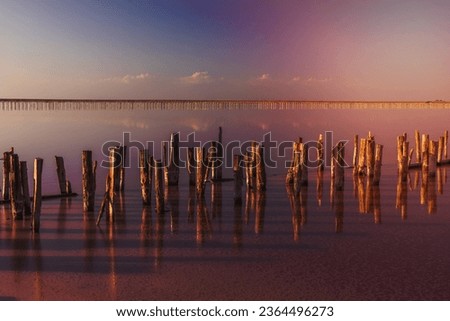 Similar – Foto Bild Stolpmünde, Ostsee in Polen mit Resten einer Kriegsmole