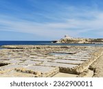 Salt pans on Gozo Island