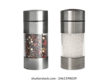 Salt and pepper mills isolated on white - Powered by Shutterstock