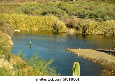 The Salt River, Arizona. Near Phoenix