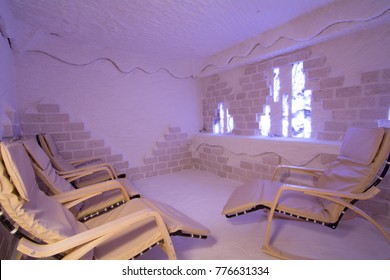 Salt Room With Armchairs In The Spa