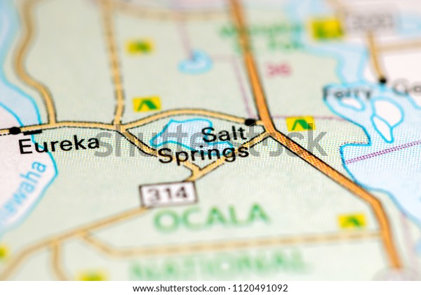 Salt Springs Florida Usa On Map Stock Photo Edit Now 1120491092